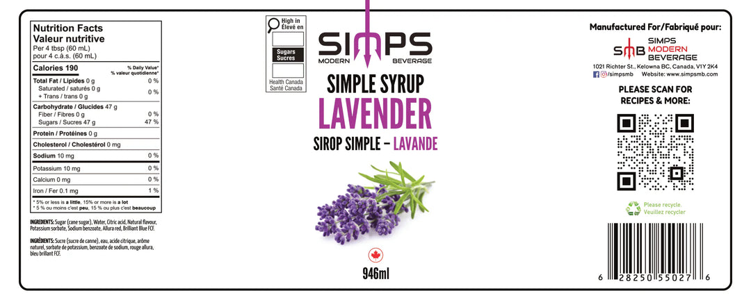 Simps Lavender Syrup