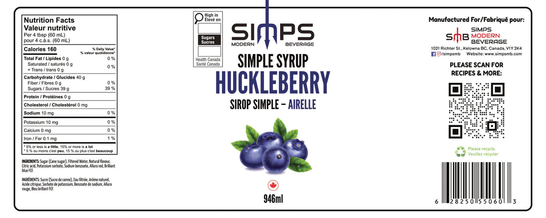 Simps Huckleberry Syrup
