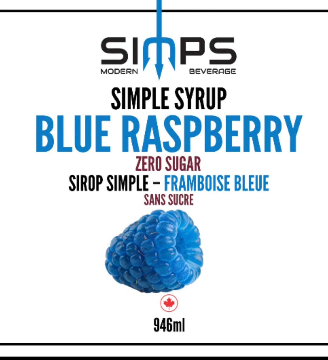 Simps Zero Sugar Blue Raspberry Syrup