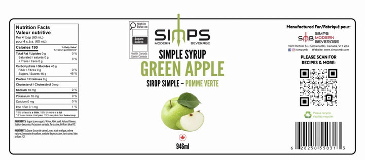 Simps - Green Apple Syrup