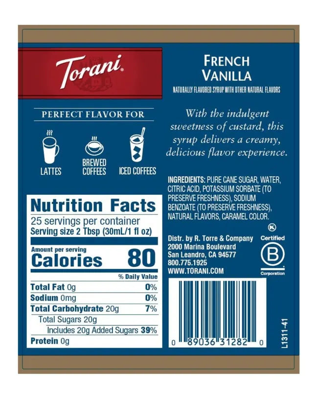 Torani French Vanilla Syrup